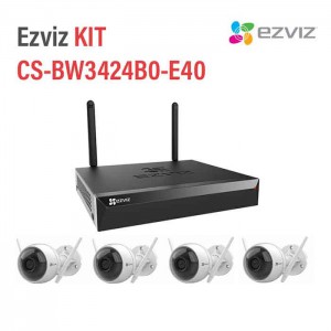 Bộ Kit 4 Camera Wifi 2MP EZVIZ CS-BW3424B0-E40 KHÔNG DÂY